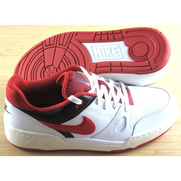 Nike Men's Full Force Low Basketball Shoes White Mystic Red Black Sizes NIB - Picture 2 of 7